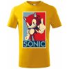 Dětské tričko s potiskem Tričko Sonic žlutá