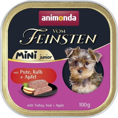 Animonda Vom Feinsten Mini Junior krůta telecí jablko 100 g – Zboží Mobilmania