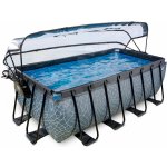 Exit Toys Frame s pískovou filtrací, kopulí a tepelným čerpadlem 400 x 200 x 122 cm Stone Grey – Zboží Dáma