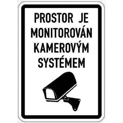 Cedule - Prostor je monitorován kamerovým systémem - Obdélník 750x1000mm – Zboží Mobilmania