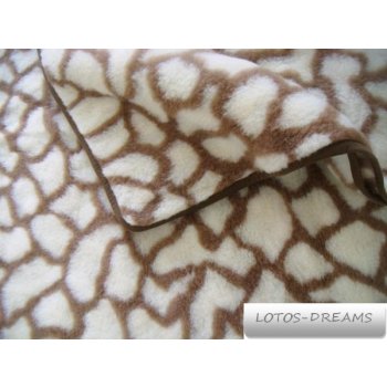 Lotos-Dreams vlněná deka Merino žirafa 450g/m2 200x220
