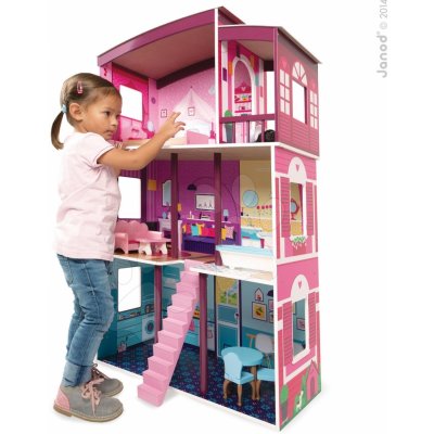 Janod 06549 dřevěný Maxi Villa + 8 doplňků – Sleviste.cz