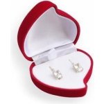 Šperky4U Dárková krabička na náušnice nebo snubní prsteny KR0019-RD – Hledejceny.cz