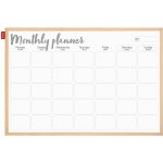MEMOBE Plánovací tabule , magnetická, dřevěný rám 90 x 60 cm, měsíční + sada – Zboží Mobilmania