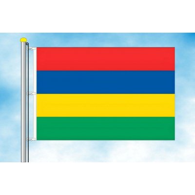 LIBEA, s.r.o. Vlajka Mauricia Rozměr: 40×60 cm, Uchycení: Karabiny na stožár – Hledejceny.cz