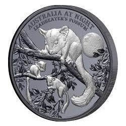 New Zealand Mint Austrálie v noci Leadbeaterss Possum Black Proof 1 Oz