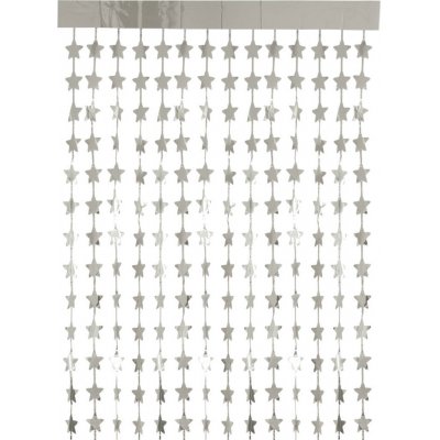 Folat Párty závěs hvězdy stříbrné 100 x 200 cm – Zboží Dáma