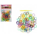 Teddies Udělej si svůj náramek gumičky barevné 200ks s háčkem v sáčku 8,5x13cm – Hledejceny.cz