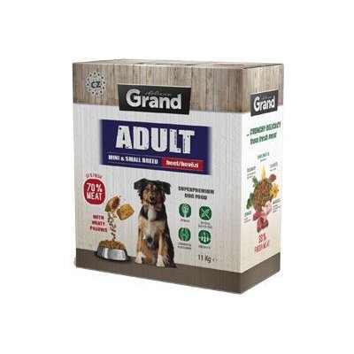 Grand Dry Adult mini&small breed hovězí 11 kg