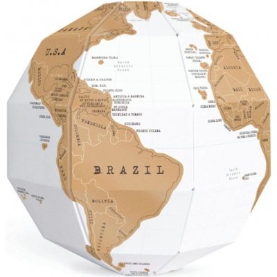 Stírací mapa 3D globus puzzle – Zbozi.Blesk.cz