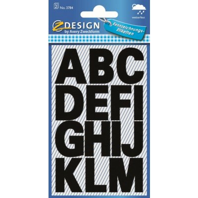 Avery Zweckform 3784 Samolepicí písmenka, fólie, 25 mm, 28 ks, černé – Hledejceny.cz