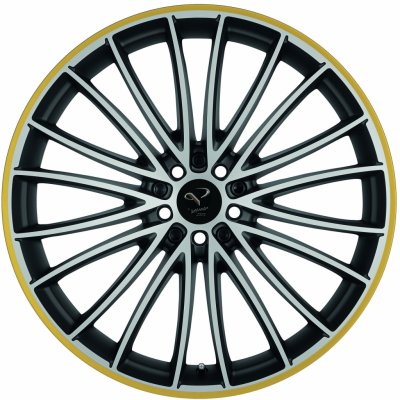 Corspeed Le Mans 8,5x19 5x112 ET30 black polished trim yellow