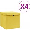 Úložný box Zahrada XL Úložné boxy s víky 4 ks 28 x 28 x 28 cm žluté