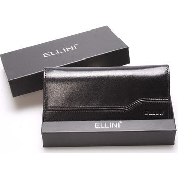 Ellini Peněženky Luxusně elegantní kožená černá peněženka Griffin Černá
