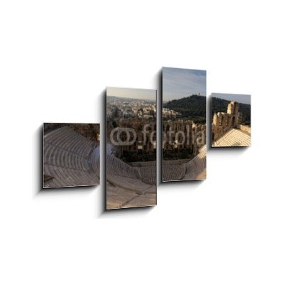 Obraz 4D čtyřdílný - 100 x 60 cm - Acropolis in Athens, Greece A World Heritage Site Akropole v Aténách, Řecko Seznam světového dědictví