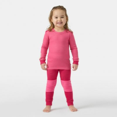 Helly Hansen dětský set termoprádla z merino vlna s technologií LIFA Hot Pink – Zboží Mobilmania