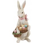 Béžová dekorace králíček nesoucí vajíčka v košíčku 10*7*15 cm – Hledejceny.cz
