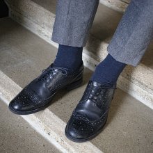 Balkanova Vlněné ponožky 100% vlna jednobarevný hladký úplet II modré modrá