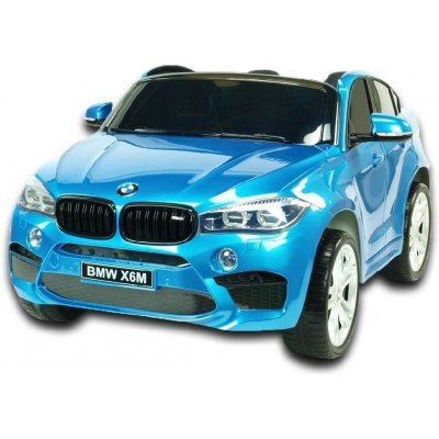 BMW X6M dětské elektrické auto s 2,4G dvoumístné metalíza modrá
