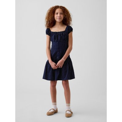 GAP dětské popelínové puntíkované šaty tmavě modrá – Zbozi.Blesk.cz