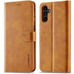 IMEEKE Peňaženkový obal pre Samsung Galaxy A15 / A15 5G svetlohnedé – Sleviste.cz