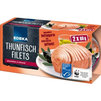 EDEKA Filety tuňáka v olivovém oleji 160 g – Zboží Dáma