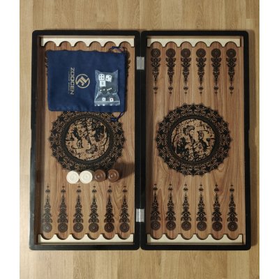 Backgammon, Tryktrak, Nardy, VELKÁ sada 60 CM – Zboží Mobilmania
