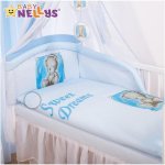 Baby Nellys 3-dílná sada mantinel s povlečením Plameňák mátový 135 x 100 cm – Zboží Mobilmania