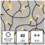 Emos D4AW01 40 LED řetěz 4 m venkovní i vnitřní teplá bílá časovač – Zboží Dáma