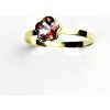 Prsteny Čištín žluté zlato,prstýnek se Swarovski krystalem light rose T 1297