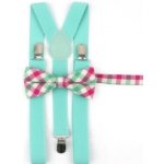 Amparo Miranda Dětský set motýlek a kšandy M211 Green – Zboží Dáma