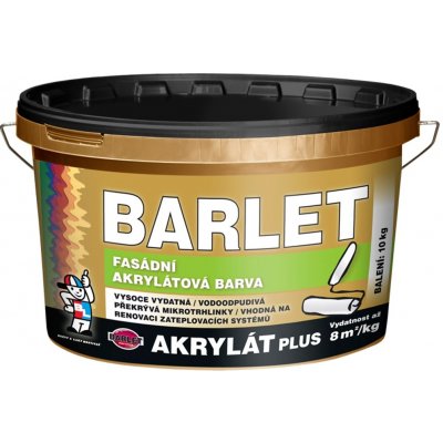 Barvy a laky Hostivař Barlet Akrylát plus V4013 bez plniva bílý 5 kg