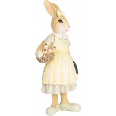 Clayre & Eef Dekorace králíček ve žlutých šatech 8*5*15 cm – Hledejceny.cz