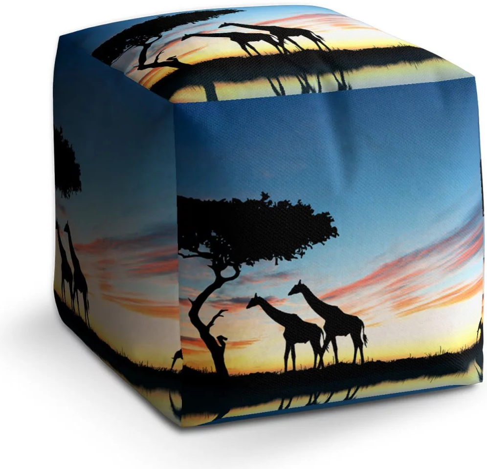 Sablio taburet Cube sahara 40x40x40 cm