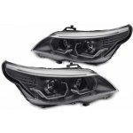 Přední světla, světlomety, lampy BMW E60, E61 2003-2007, 3D LED Angel Eyes, černé – Zbozi.Blesk.cz