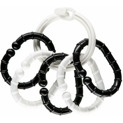 Profibaby Kroužkek chrastítko s 5 tvary černobílý – Zboží Dáma