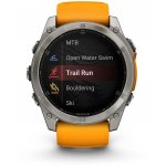 Garmin Fenix 8 AMOLED 51mm Sapphire Titanium Graphite/Orange 010-02905-11 – Zboží Živě