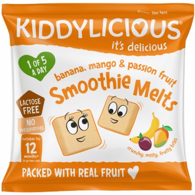 Kiddylicious Ovocné polštářky z banánu manga a marakuji 6 g – Zboží Mobilmania