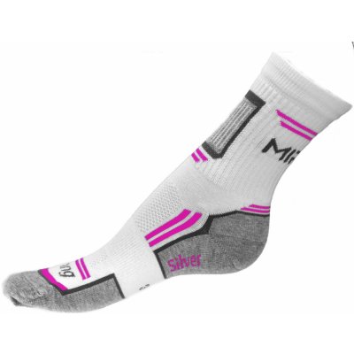 Racing Sportovní ponožky bílo-růžové
