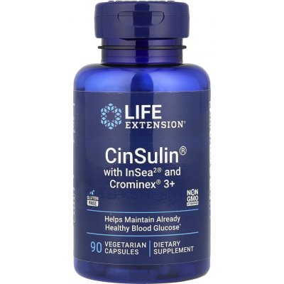 Life Extension CinSulin with InSea2 and Crominex 3+ 90 vegetariánských kapslí – Hledejceny.cz
