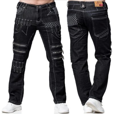 Kosmo Lupo kalhoty pánské KM8006-1 džíny jeans černá