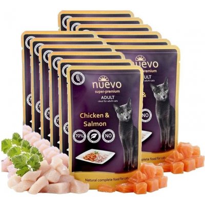 Nuevo CAT Adult Chicken & Salmon 12 x 85 g