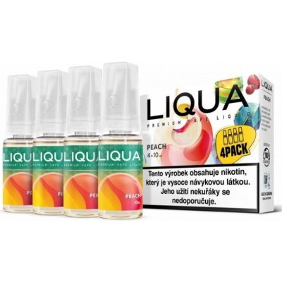 Ritchy Liqua Elements 4Pack Peach 4 x 10 ml 0 mg – Zboží Mobilmania