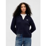 GAP Asymetrický svetr s příměsí vlny Tmavě modrá – Zboží Mobilmania