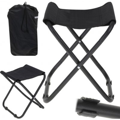 KIK KX4980 Skládací kempingová/rybářská židle černá – Zboží Dáma