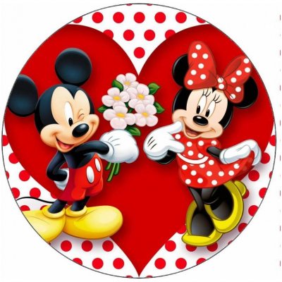 Jedlý papír Mickey a Minnie love 19,5 cm - Pictu Hap – Zboží Mobilmania