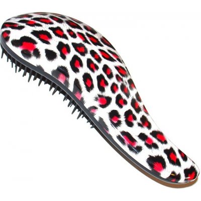 Detangler kartáč na rozčesávání vlasů s rukojetí růžový leopard – Zboží Mobilmania