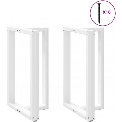 Omaxi Nohy barového stolu ve tvaru T 2 ks bílé 60 x 35 x 90-91 cm ocel 317414 – Zboží Dáma