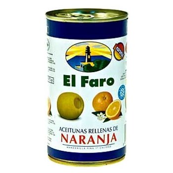 Bosfood Zelené olivy s pomerančovou pastou Manzanilla El Faro 350 g