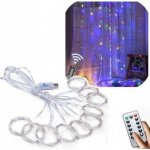 Foxter 2279 Vánoční světelný závěs USB LED IP65 dálkové ovládání multikolor 2 x 2 m – Zboží Mobilmania